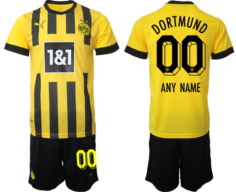 Cheap Men 2022-2023 Club Borussia Dortmund home yellow customized Soccer Jersey